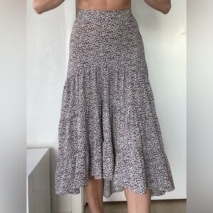 Feminine high-low Tiered Midi Miro-floral Skirt size S new condition